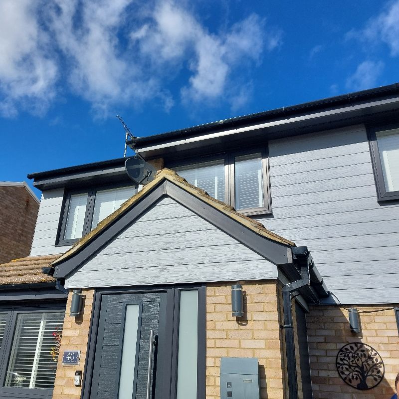 moon dust grey cladding we installed in kingsgate - Strictly Fascias and Roofing Gallery